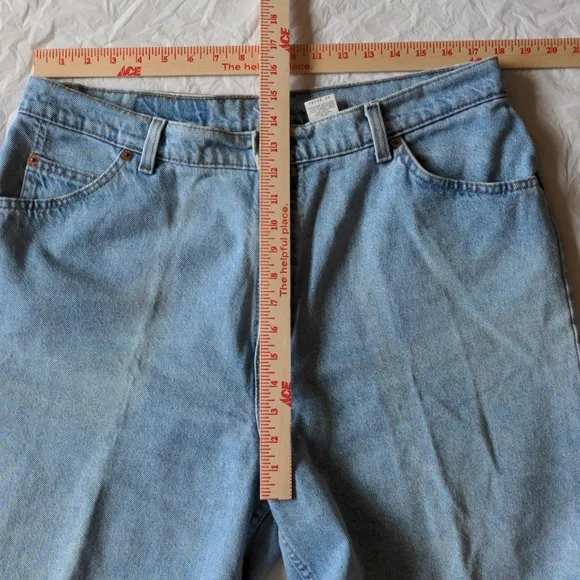 Levi's Vintage 1998 Made In USA Denim Jean Shorts Jorts White Tab High Rise 18 - Picture 4 of 8